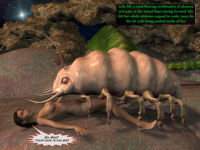 big alien larva