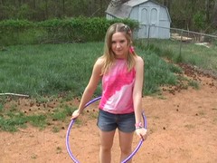 Alluring bitch is agile with the hoop